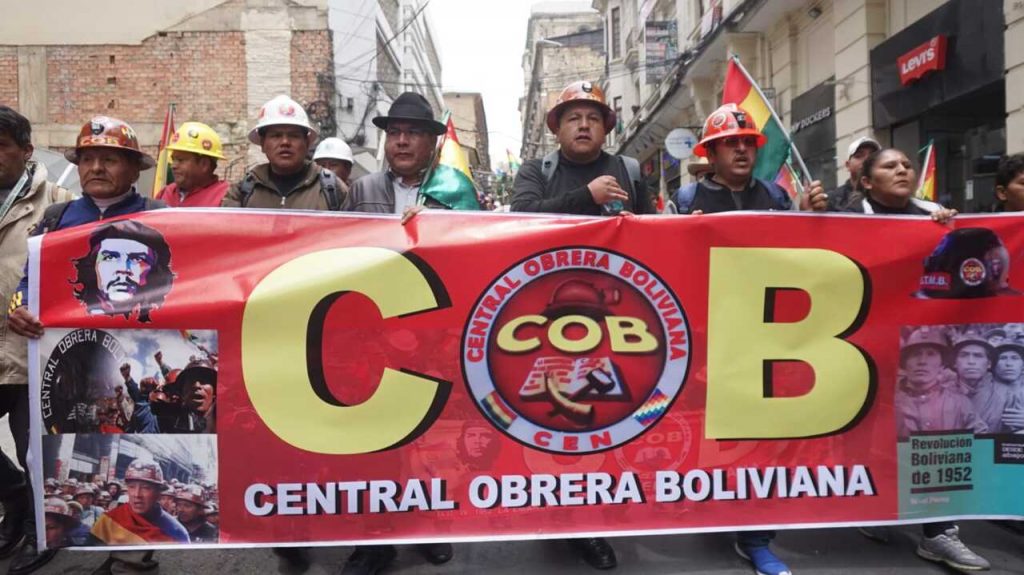 COB decide mantener paro indefinido y continuar con movilizaciones