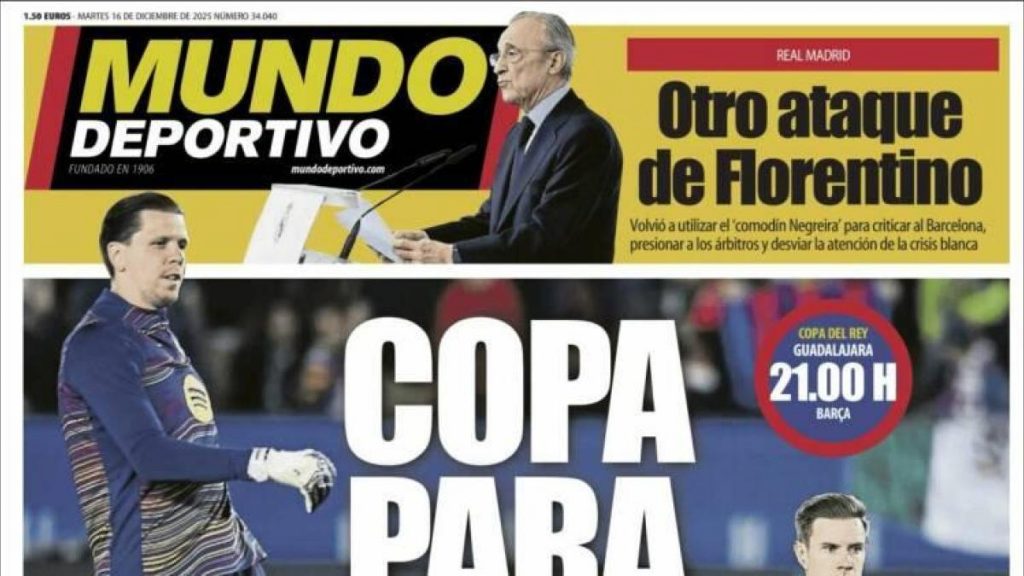 El partido de Copa del Rey entre el Barça y el Guadalajara y Florentino Pérez, protagonistas de las portadas deportivas El partido de Copa del Rey entre el Barça y el Guadalajara y Florentino Pérez, protagonistas de las portadas deportivas