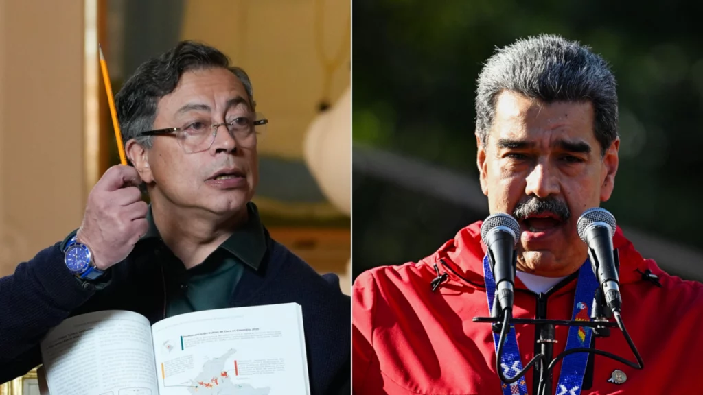 El presidente Gustavo Petro llama 'dictador' a Nicolás Maduro pero dice que no es narcotraficante como afirma Estados Unidos