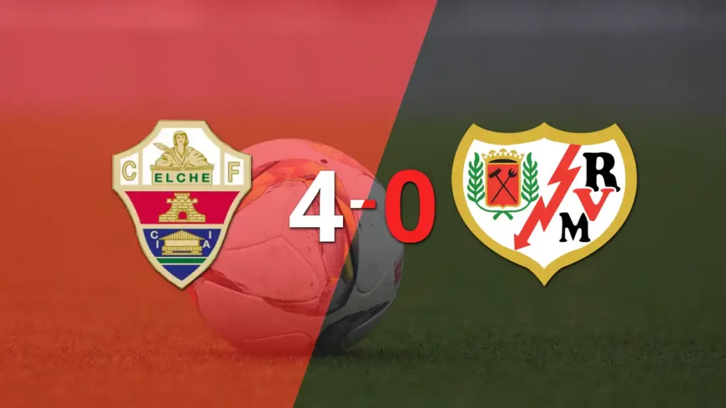 Elche fue imparable y goleó 4 a 0