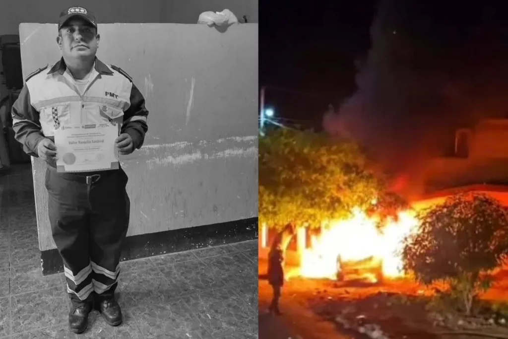 Fallece agente de la PMT que inhaló humo al ayudar a víctimas de accidente en El Progreso, Jutiapa.