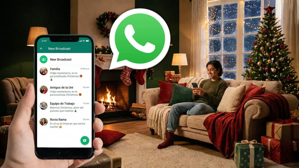 La función de WhatsApp perfecta para felicitar la Navidad a mucha gente sin que parezca un mensaje masivo