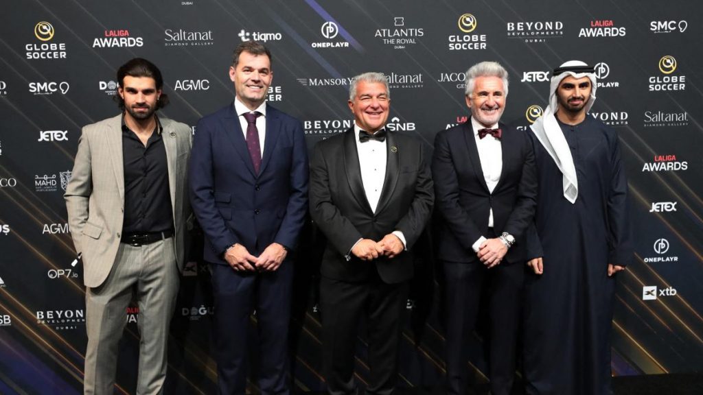 Los mensajes de Laporta al Real Madrid, Tebas y Al-Khelaïfi en la gala de Dubái