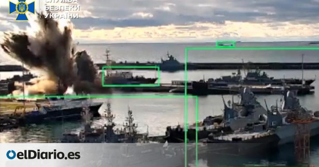 Ucrania ataca por primera vez un submarino ruso con nuevos drones subacuáticos Ucrania ataca por primera vez un submarino ruso con nuevos drones subacuáticos