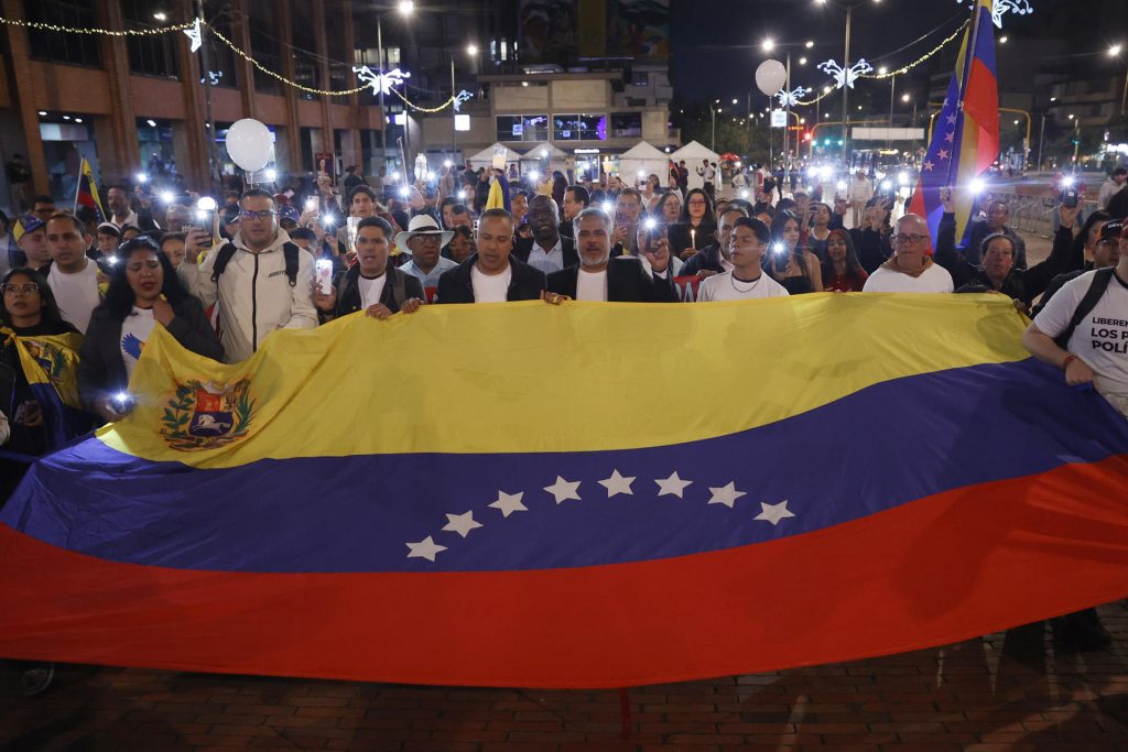 Venezolanos se congregaron en Bogotá para respaldar el Nobel de María Corina Machado