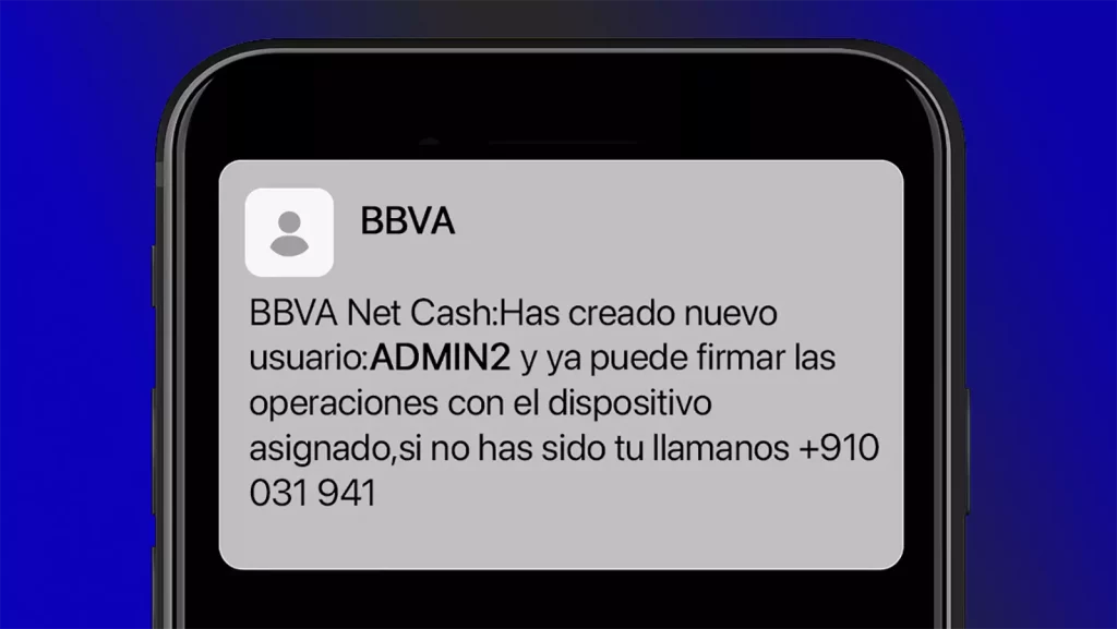 ¿Has recibido este SMS del BBVA? Borralo de inmediato