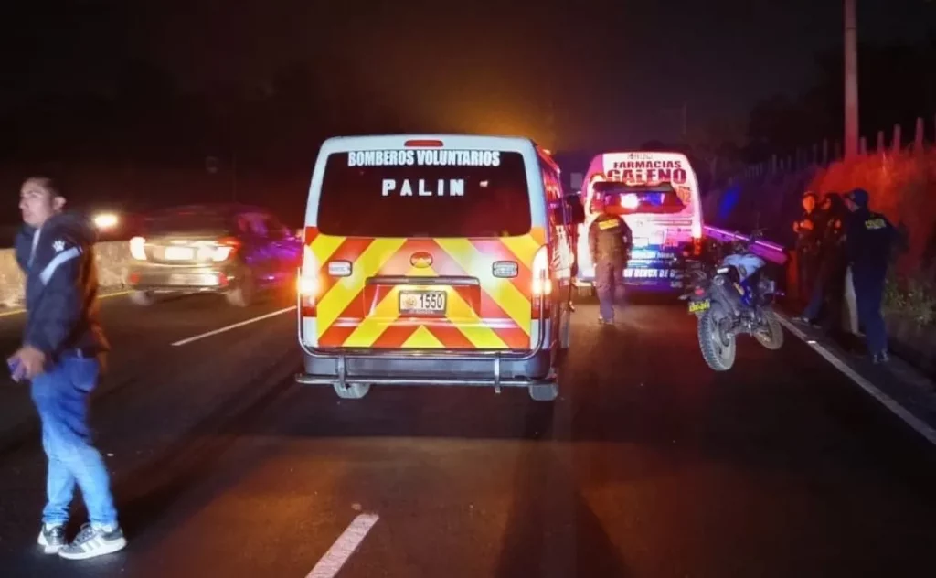 Accidente en autopista Palín-Escuintla deja una fallecida y tres heridos