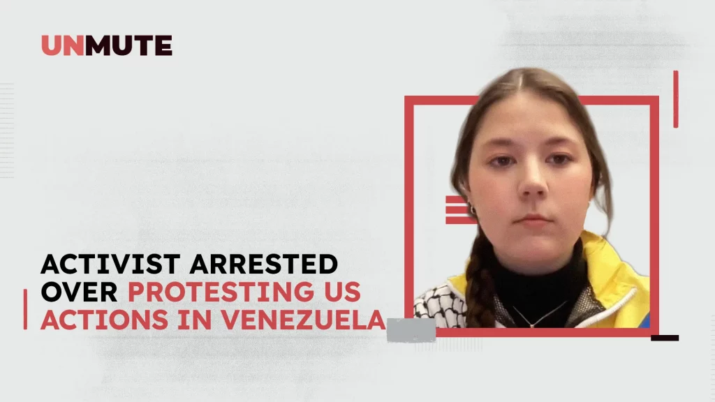 Activista arrestado por protestar contra acciones de Estados Unidos en Venezuela