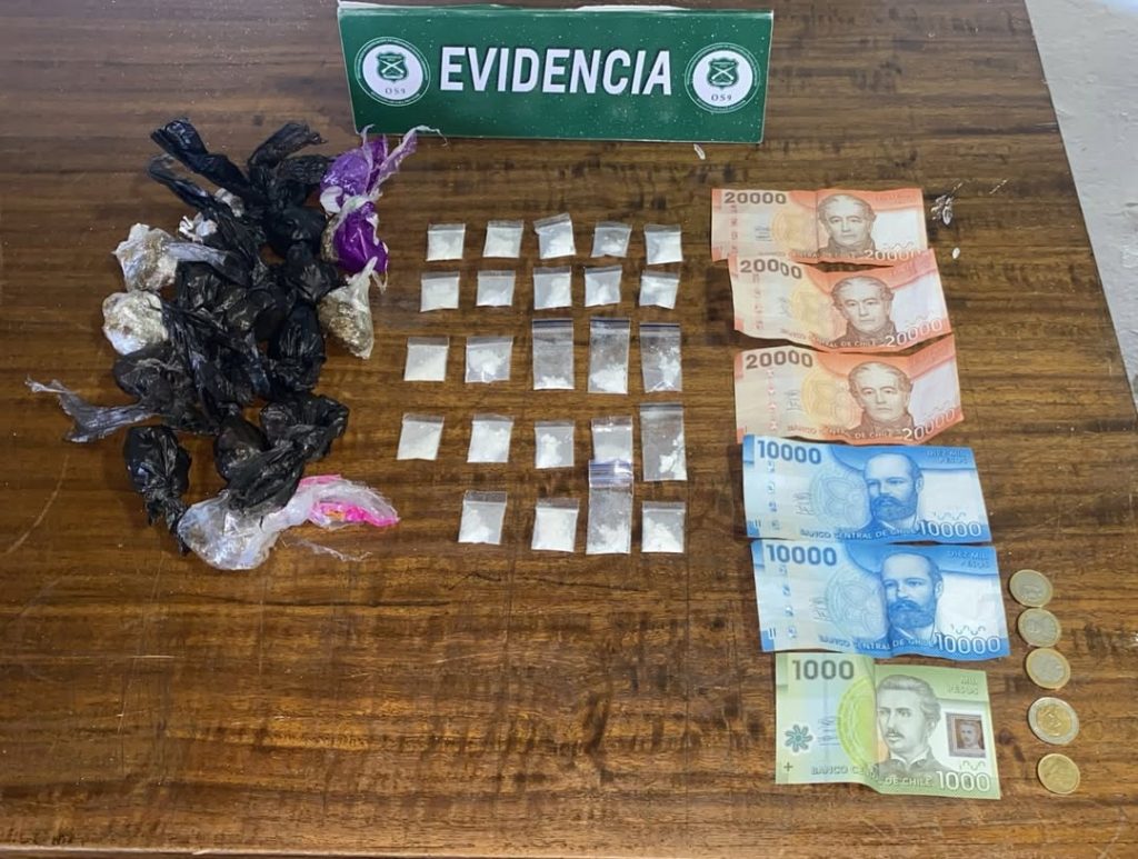 Carabineros detiene a un individuo por infracción a la Ley de Drogas tras persecución en Ruta S-16 de Cholchol