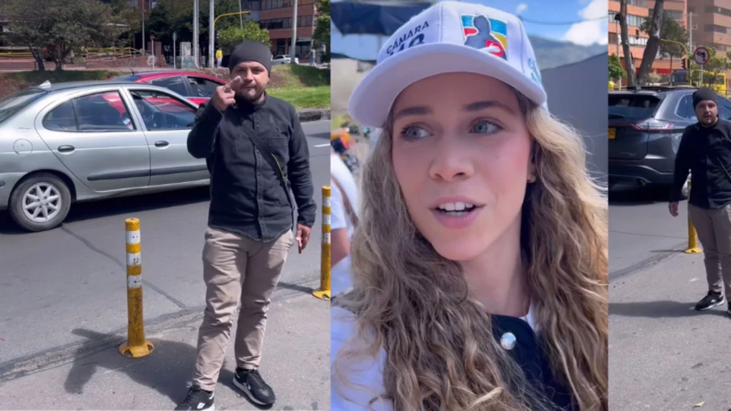 Ciudadano confronta a aspirante a la Cámara en Bogotá y la tilda de 'ratera' mientras hacía campaña