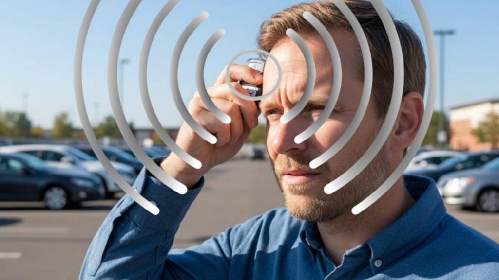 El truco que convierte tu cabeza en una antena para el mando de tu coche. ¡Parece magia!