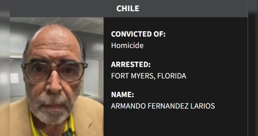 Exagente de la DINA Armando Fernández Larios figura en lista de arrestados en EEUU y sería deportado