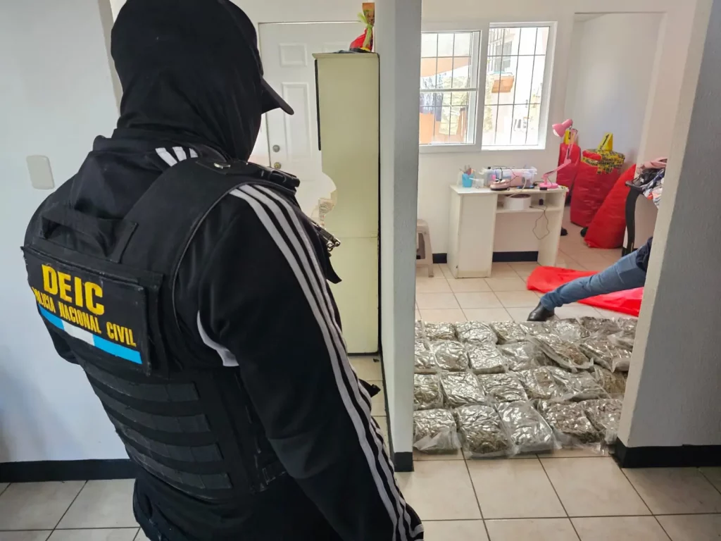 Incautan droga valorada en más de Q2 millones tras allanamiento en Chinautla