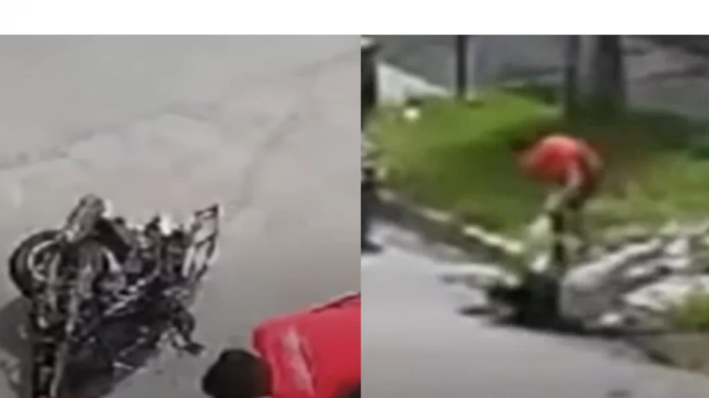 Ladrones en moto perdieron el control y la comunidad los golpeados