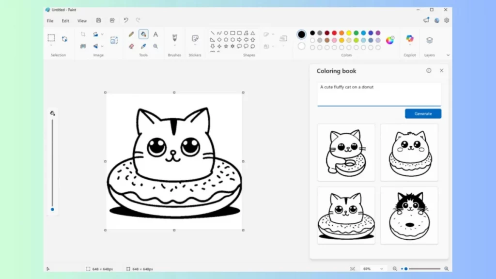 Microsoft Paint incorpora libros para colorear con IA y el Bloc de notas amplía su soporte Markdown
