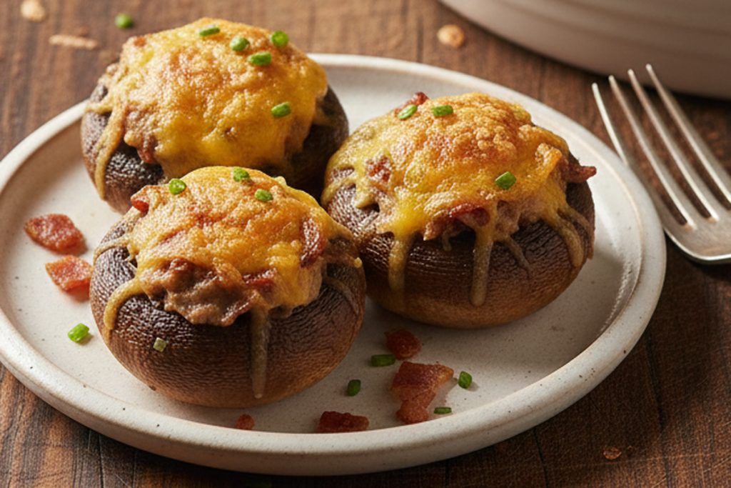 Portobellos rellenos al horno: una explosión de sabor