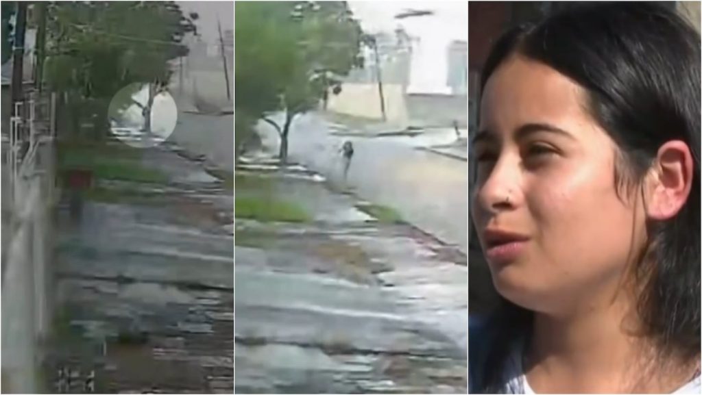 el momento en que una joven se aferró a un árbol para sobrevivir a un tornado