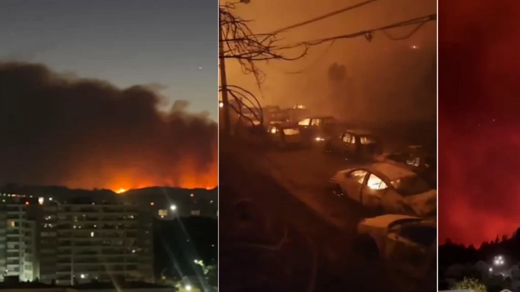 los impactantes videos de los incendios forestales en Chile; reportan 15 muertos y 19 heridos