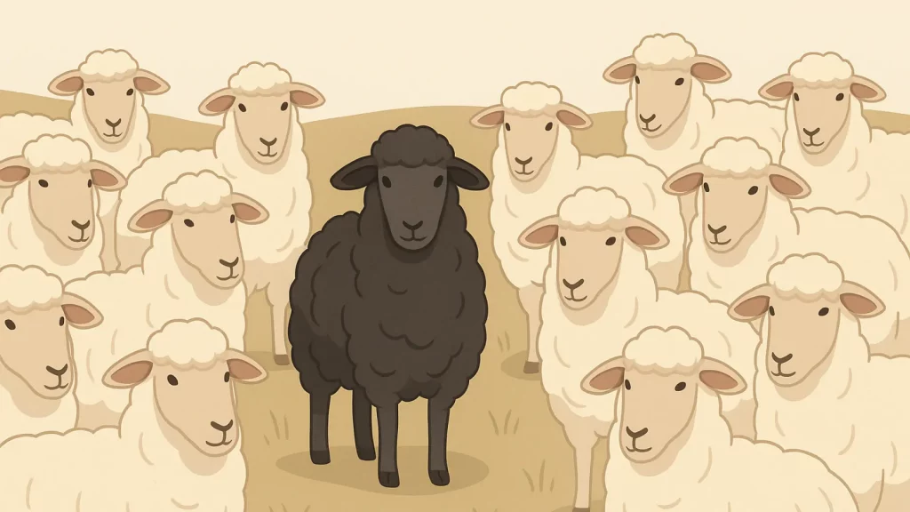 ¿De dónde proviene la expresión 'Ser la oveja negra'?