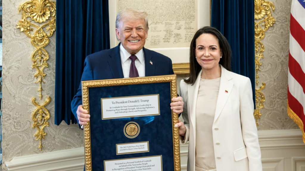 ¿Puede Trump quedarse con la medalla del Nobel de María Corina Machado? • Internacional • Forbes México