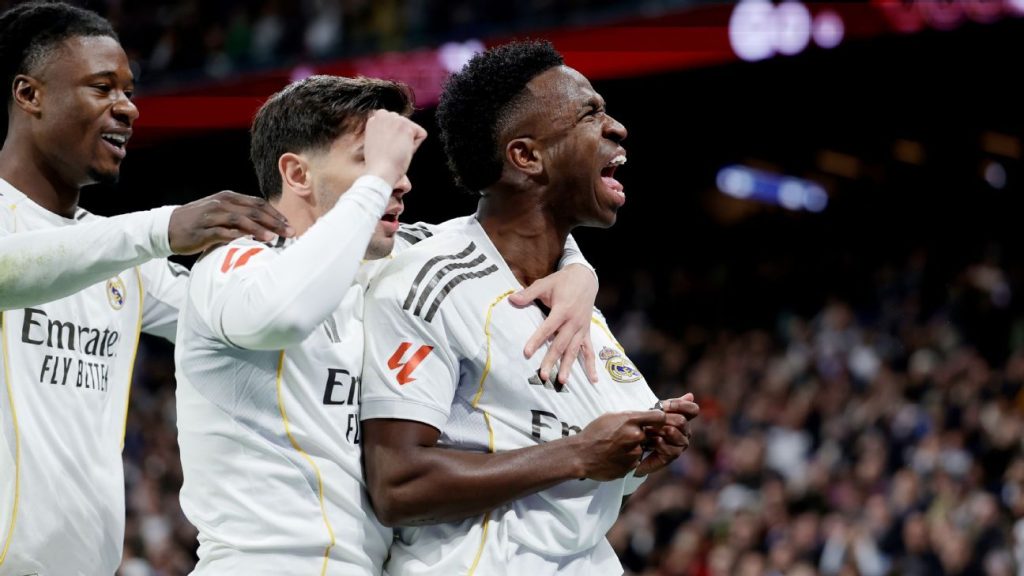 Con gol de Vini Jr., Real vai mal, mas marca de pênalti no última lanza para vencer en LALIGA Con gol de Vini Jr., Real vai mal, mas marca de pênalti no última lanza para vencer en LALIGA