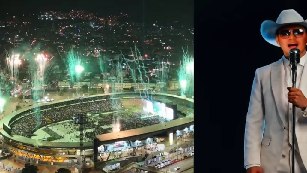 Con la IA, Yeison Jiménez apareció en su homenaje en El Campín y cantó 'una última vez' ante su público