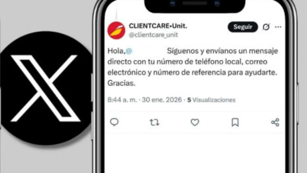 Cuentas fraudulentas en X suplantan al servicio de atención al cliente de empresas para obtener datos de usuarios Cuentas fraudulentas en X suplantan al servicio de atención al cliente de empresas para obtener datos de usuarios