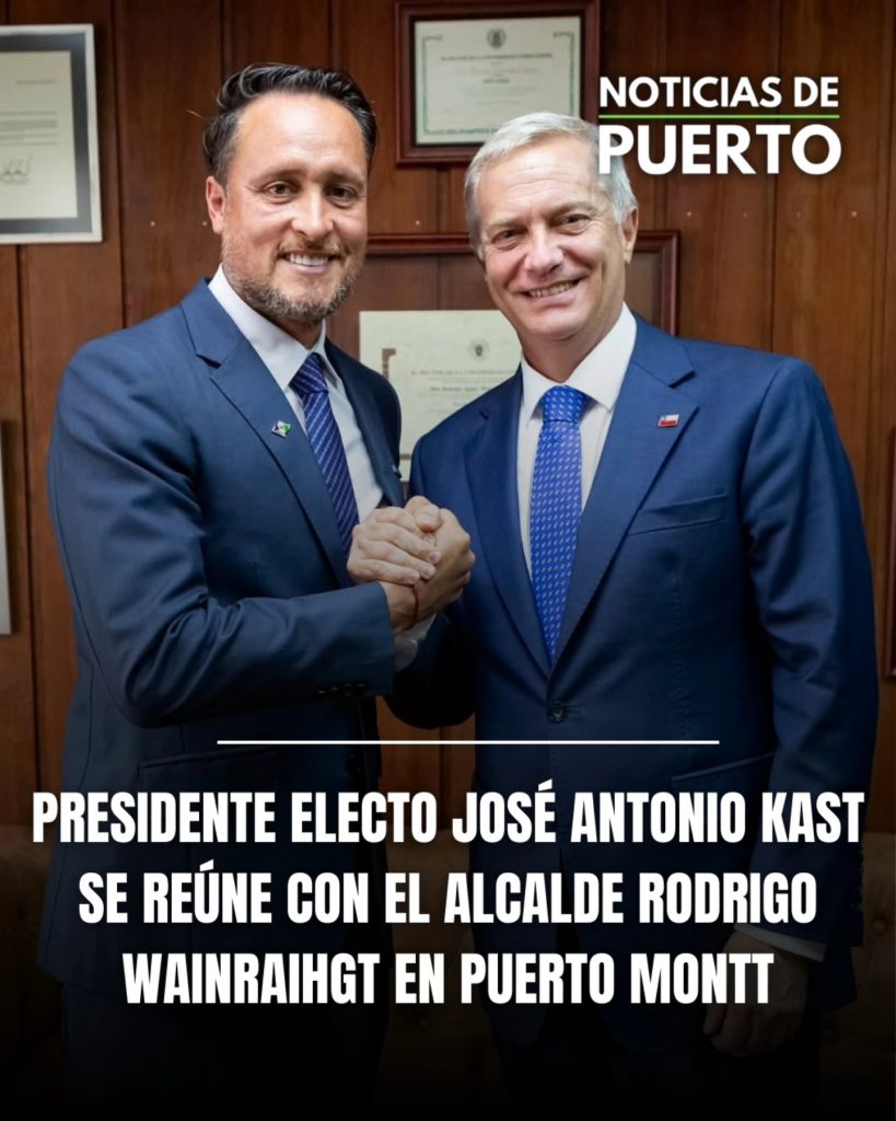 El Presidente electo, José Antonio Kast, visitó la Municipalidad de Puerto Montt