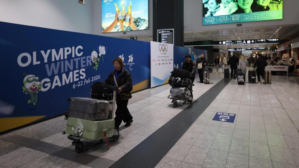 Italia prohibirá huelgas en los aeropuertos durante los Juegos Olímpicos de Invierno