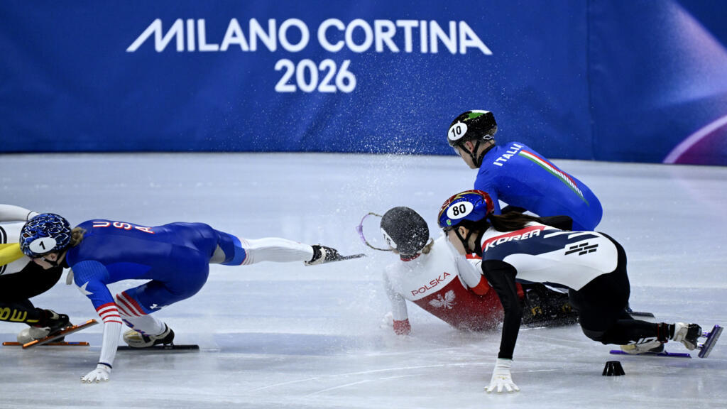 La polaca Kamila Sellier se hiere en la cara con la lámina de un patín La polaca Kamila Sellier se hiere en la cara con la lámina de un patín