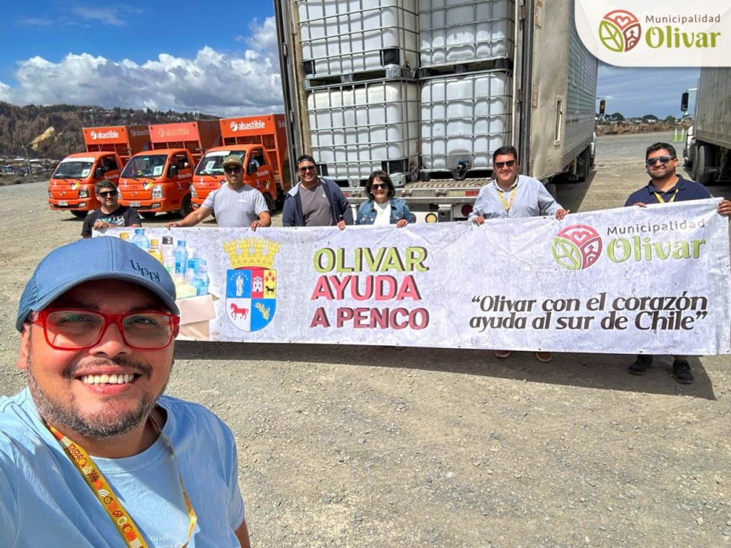 Olivar entregó ayuda solidaria a Penco tras campaña comunal