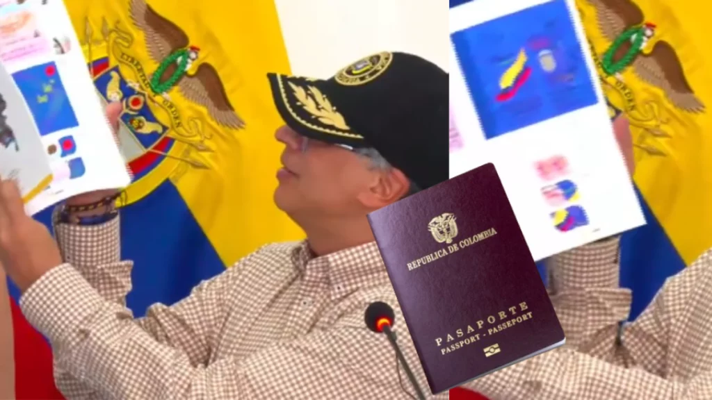 Presidente Petro reveló diseño preliminar del nuevo pasaporte de Colombia en medio de consejo de ministros: ‘Lo han querido sabotear’ Presidente Petro reveló diseño preliminar del nuevo pasaporte de Colombia en medio de consejo de ministros: 'Lo han querido sabotear'