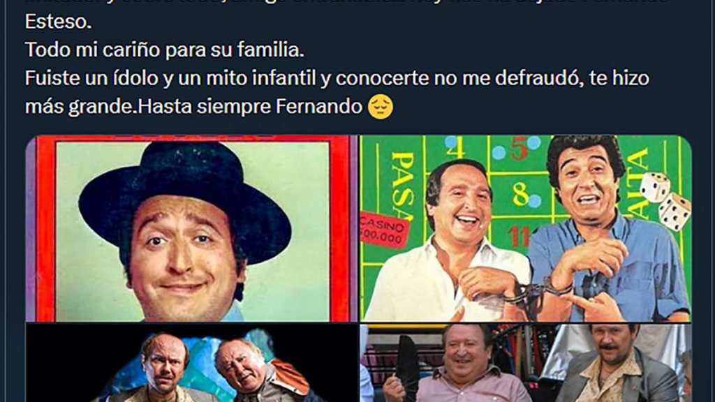 Santiago Segura recuerda a Fernando Esteso como un "actor de verdad" y "amigo entrañable"