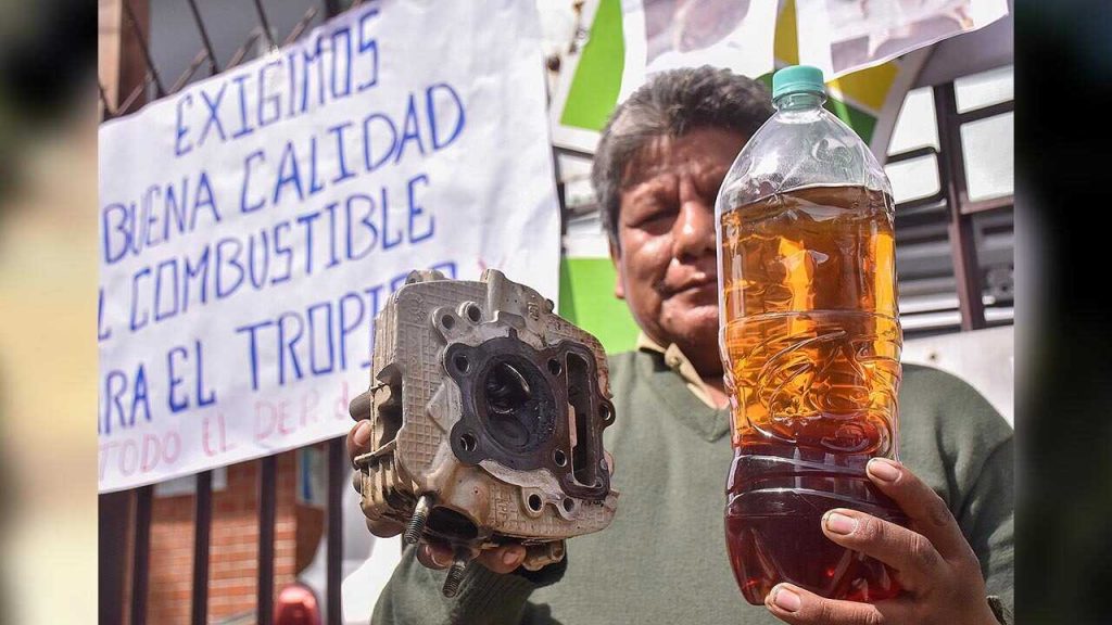 Transportistas denuncian combustible de mala calidad