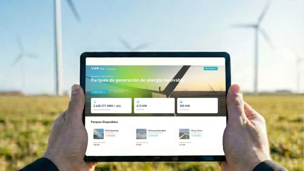 YPF Luz lanza plataforma para comprar energía eléctrica online