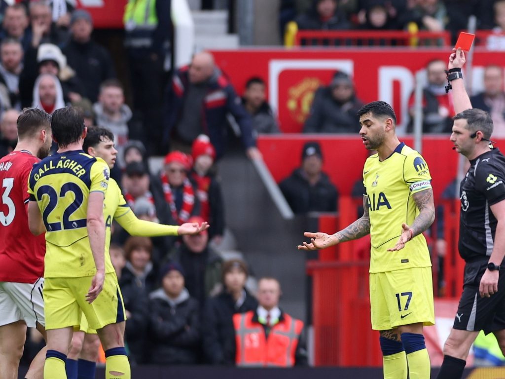 una expulsión cada 25 partidos en Tottenham