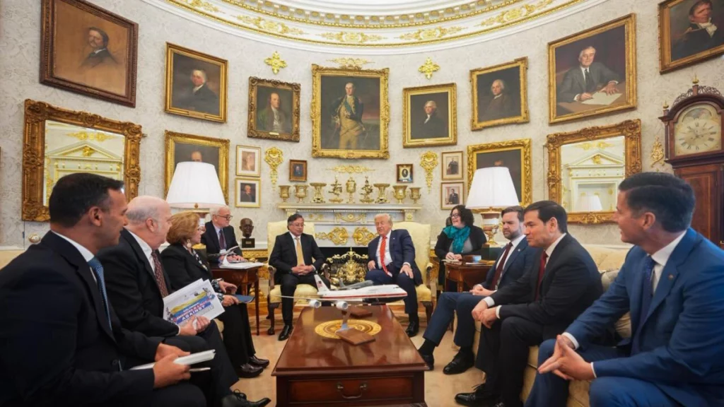 ¿Quiénes son los funcionarios de la delegación de Estados Unidos que están en el encuentro entre Gustavo Petro y Donald Trump?